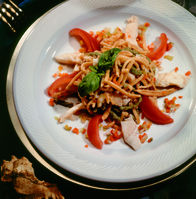 Spätzlesalat mit Schollenfilet